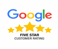 Home Google five star customer rating badge