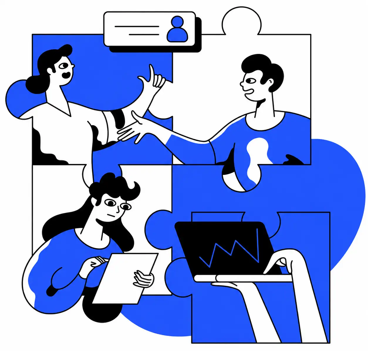 Blog Digital campaign team working on growth strategy